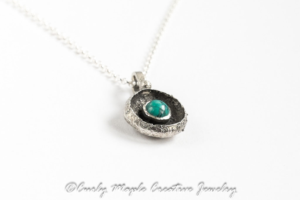 Acorn Cap Turquoise Pendant