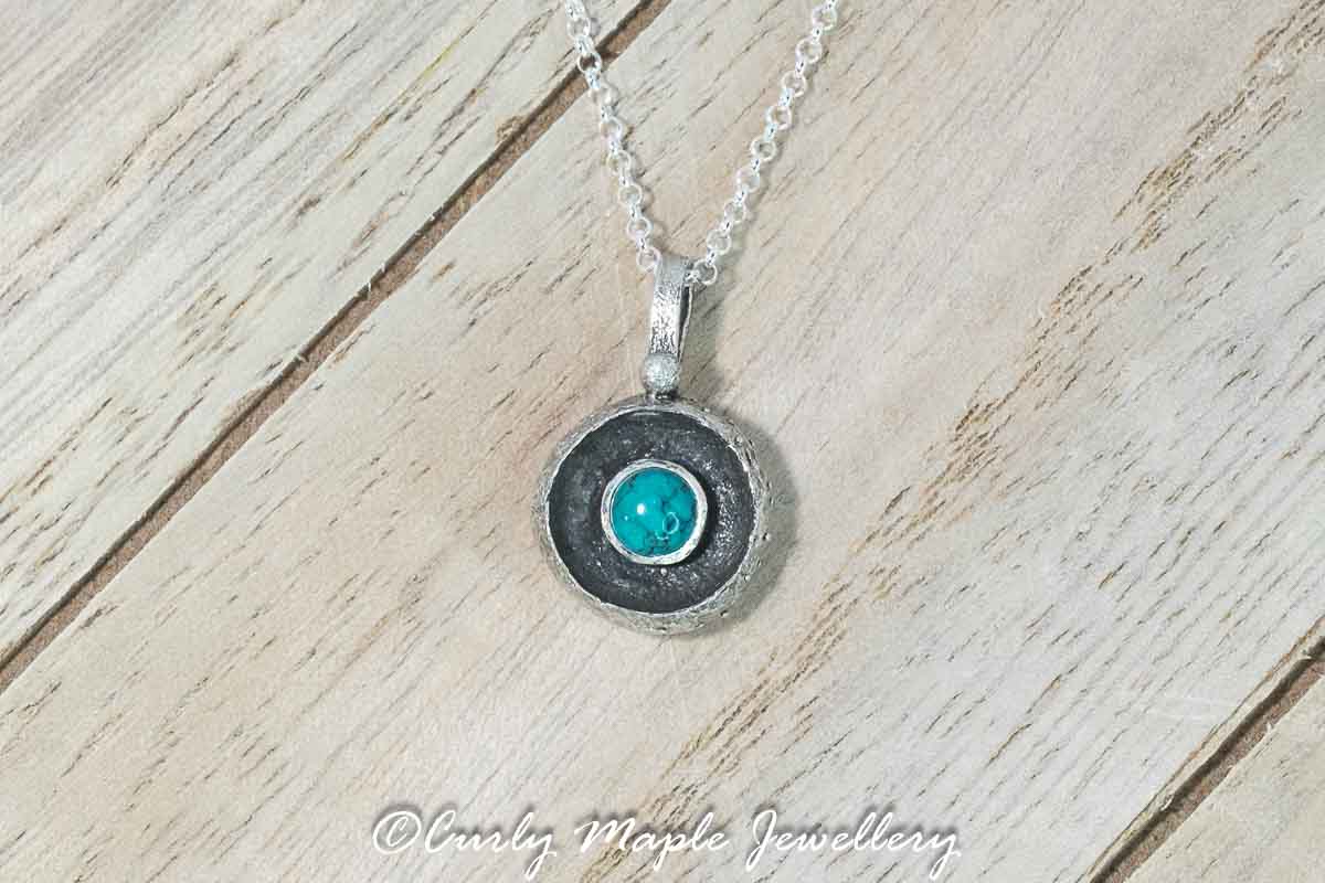 Acorn Cap Turquoise Pendant