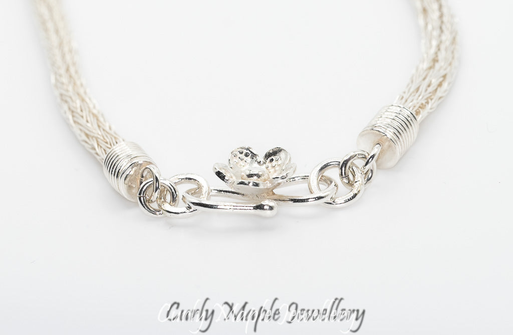 Silver Woven Viking Knit Chain Necklace