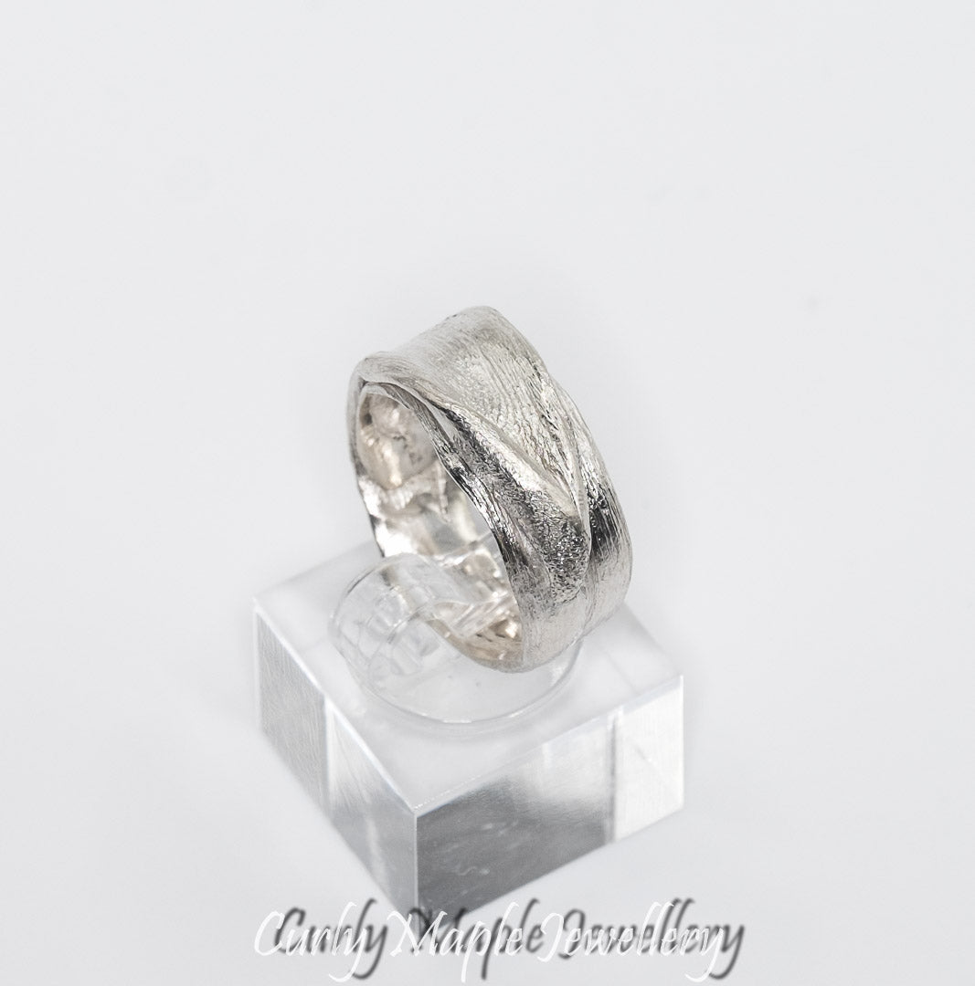 Organic Silver Ring sideview