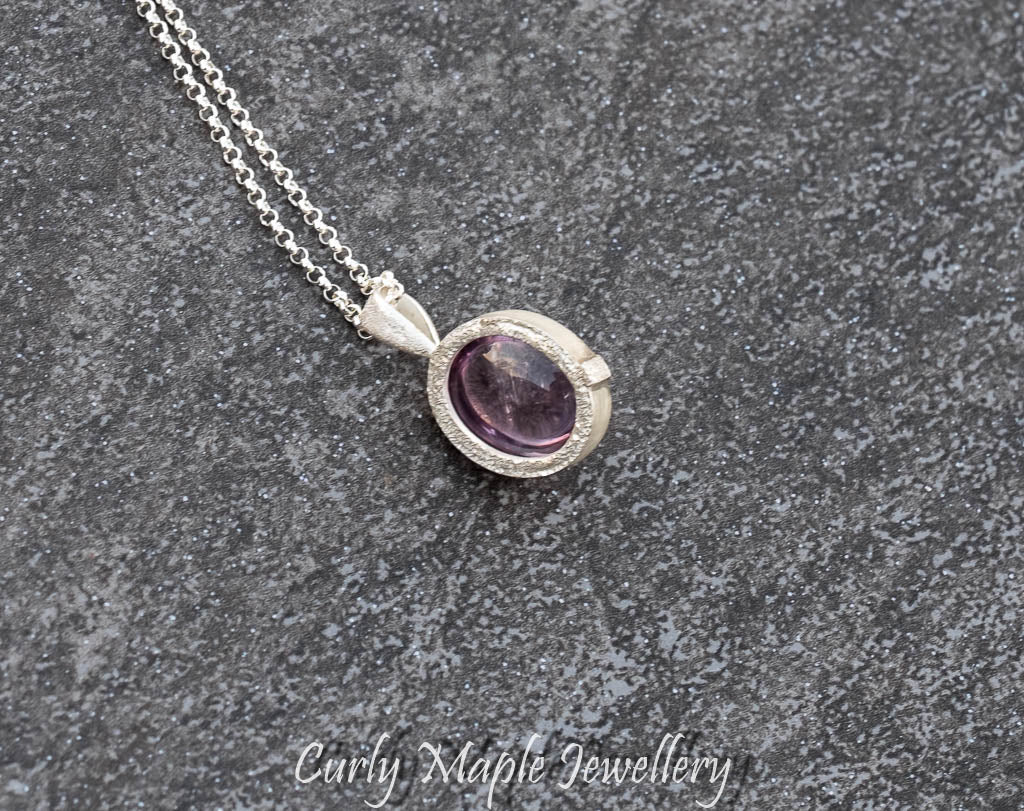 Oval Ametrine Sterling Silver Pendant