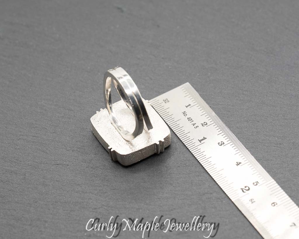 Sodalite Silver Statement Ring