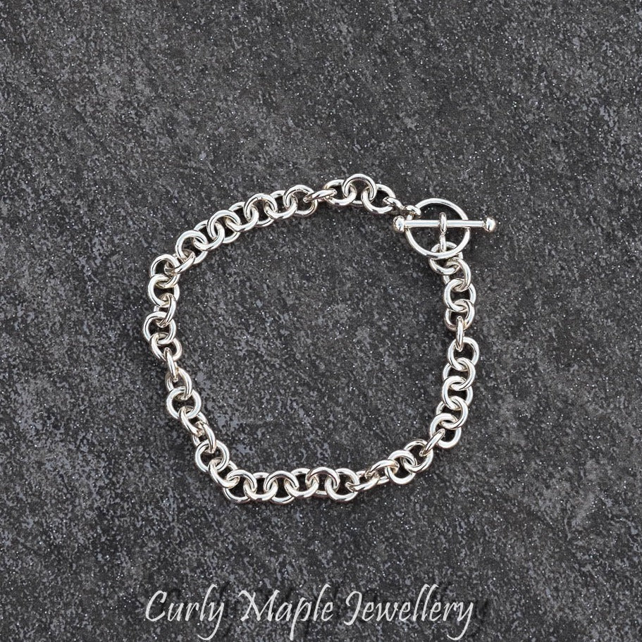 Silver Toggle Clasp Bracelet