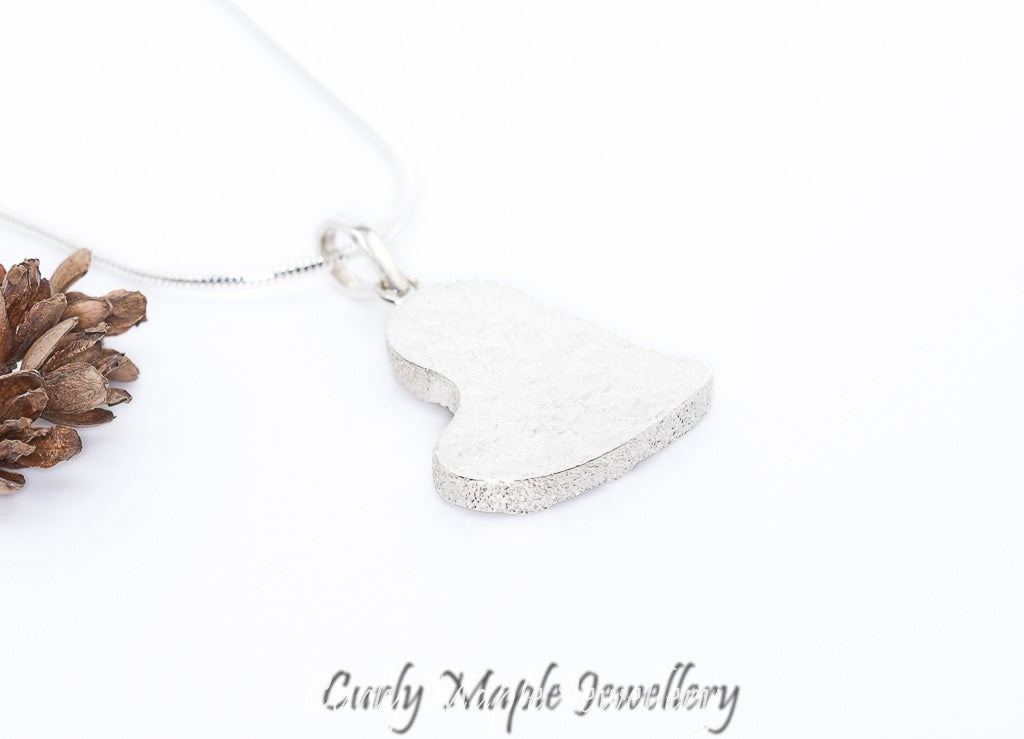 Whimsical Heart Silver Gold Necklace