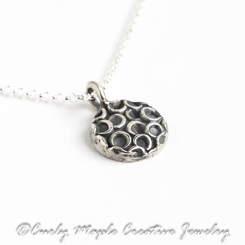Bubbles silver charm pendant