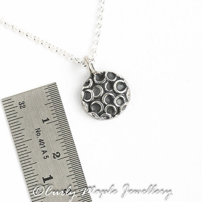 Bubbles silver charm pendant