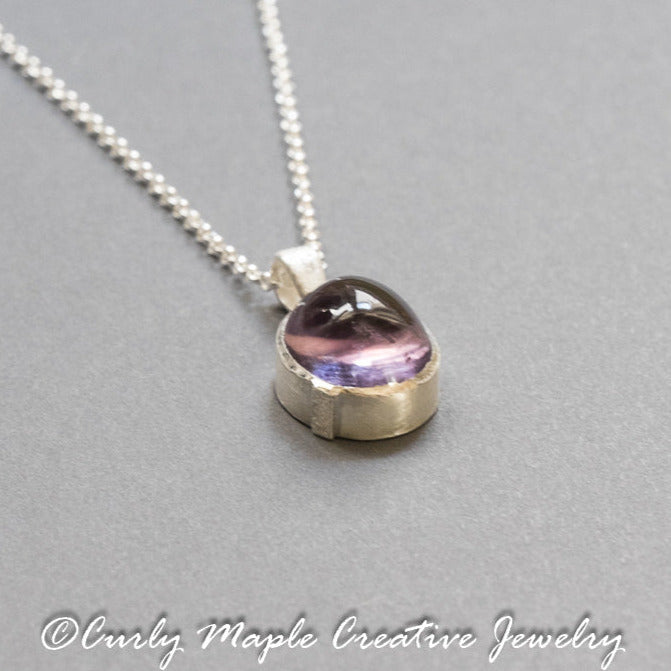 Oval Ametrine Sterling Silver Pendant