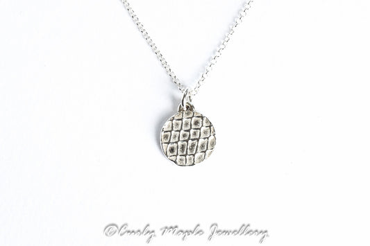 Cheese Cloth Silver Charm Necklace
